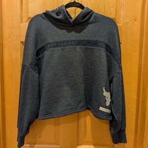 Under Armour Women's Dark Gray Cropped Hoodie